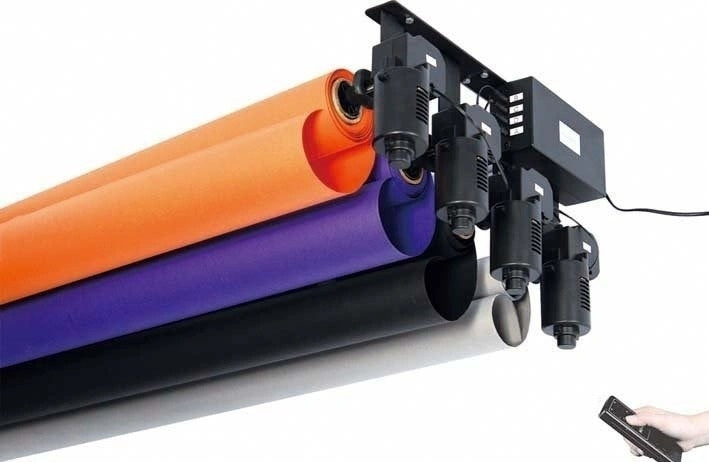 Motorized Wall Mounted Background Holder - set of 4